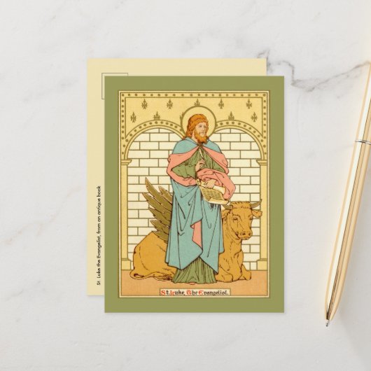 Briefkaart St. Luke de Evangelist (RLS 08) (Voorkant / Achterkant in situ)