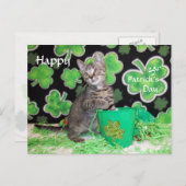 Briefkaart St. Patrick's Day van Patton - Kat / Ke (Voorkant / Achterkant)