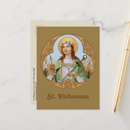 Briefkaart St. Philomena (BK 005) (Voorkant / Achterkant in situ)