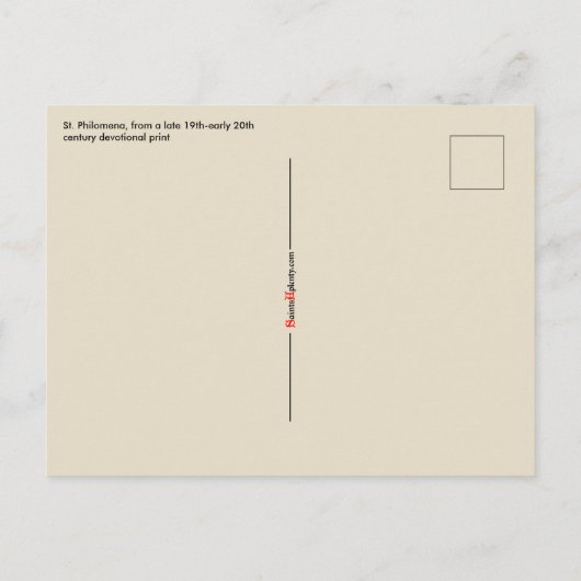 Briefkaart St. Philomena (BK 005) (Achterkant)