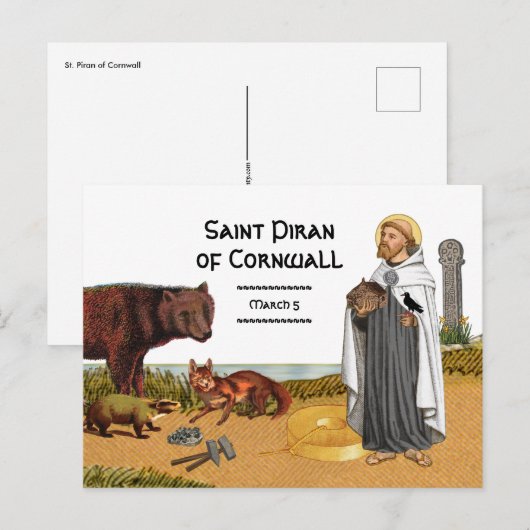 Briefkaart St. Piran of Cornwall (SAE 01) (Voorkant / Achterkant)
