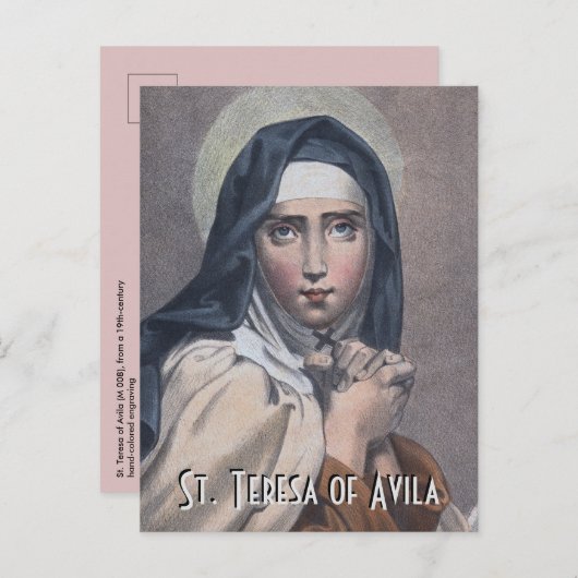 Briefkaart St. Teresa van Avila (M 008) (Voorkant / Achterkant)