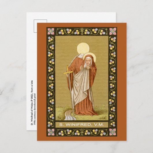 Briefkaart St. Winifred of Wales (P 002) (Voorkant / Achterkant)