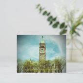 Briefkaart STADSHALL LOWELL MASSACHUSETTS (Staand voorkant)