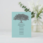 Briefkaart - stamboomlijst (Staand voorkant)