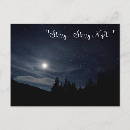 BRIEFKAART ~ "Starry... Sterrennacht..." (Voorkant)