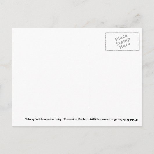 briefkaart "Starry Wild Jasmine Fairy" (Achterkant)