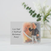 Briefkaart  station treiteringspartij (Staand voorkant)