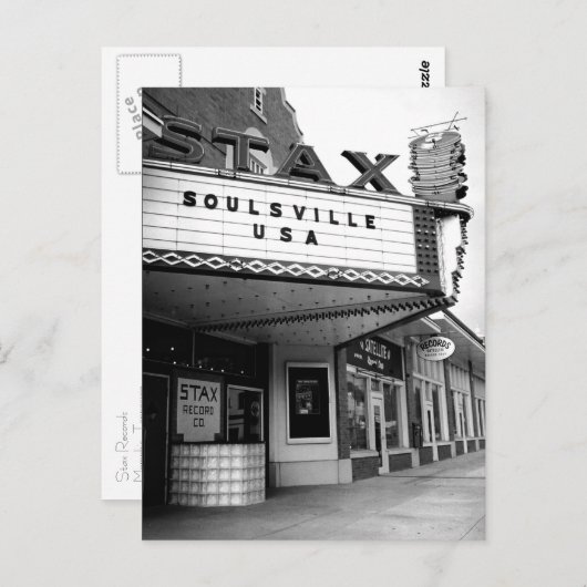 Briefkaart Stax Records (Voorkant / Achterkant)