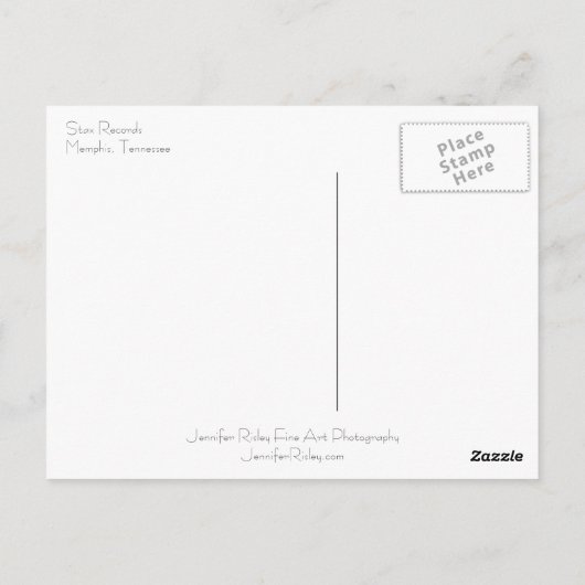 Briefkaart Stax Records (Achterkant)