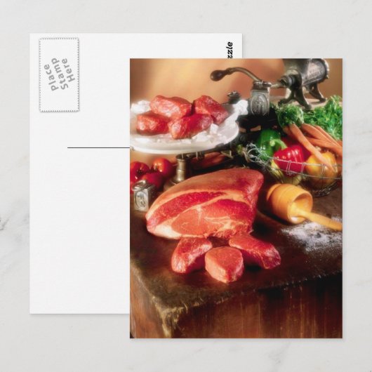 BRIEFKAART STEAK DINER INGREDIËNTEN (Voorkant / Achterkant)