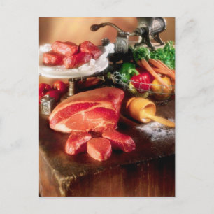 BRIEFKAART STEAK DINER INGREDIËNTEN