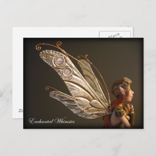 Briefkaart "Steampunk Fairy" (Voorkant / Achterkant)