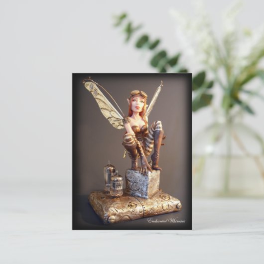 Briefkaart "Steampunk Fairy" (Staand voorkant)