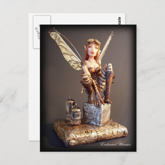Briefkaart "Steampunk Fairy" (Voorkant / Achterkant)
