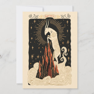 Briefkaart - Steenbok Celestial Zodiac Art