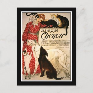 Briefkaart: Steinlen "Clinique Cheron" Briefkaart