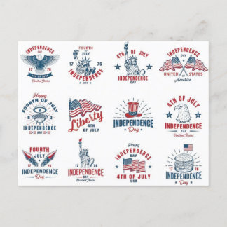 Briefkaart stempels (US Independence Day)
