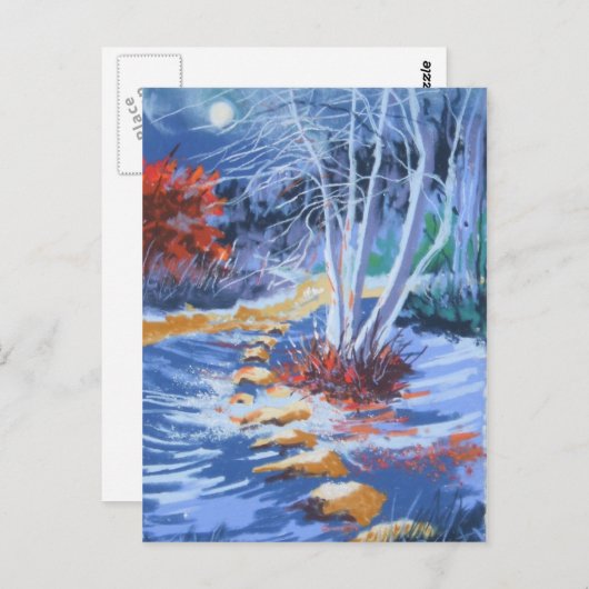 Briefkaart Stenen overspoelen (Voorkant / Achterkant)