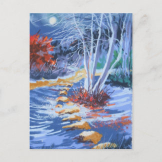 Briefkaart Stenen overspoelen