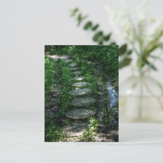 Briefkaart Stenen overspoelen (Staand voorkant)