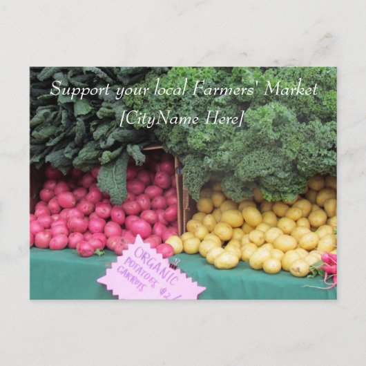 Briefkaart - Steun aan de landbouwmarkt - Aardappe (Voorkant)