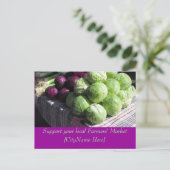 Briefkaart - Steun voor de boerenmarkt - Cabbages (Staand voorkant)