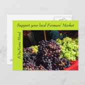 Briefkaart - Steun voor de boerenmarkt - druiven (Voorkant / Achterkant)