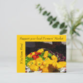 Briefkaart - Steun voor de boerenmarkt - Peppers (Staand voorkant)