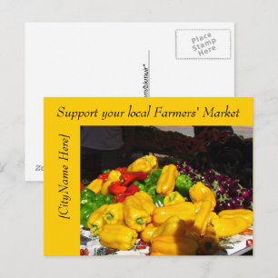 Briefkaart - Steun voor de boerenmarkt - Peppers