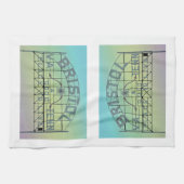 briefkaart stijl Bristol Slogan teken Theedoek (Horizontaal)