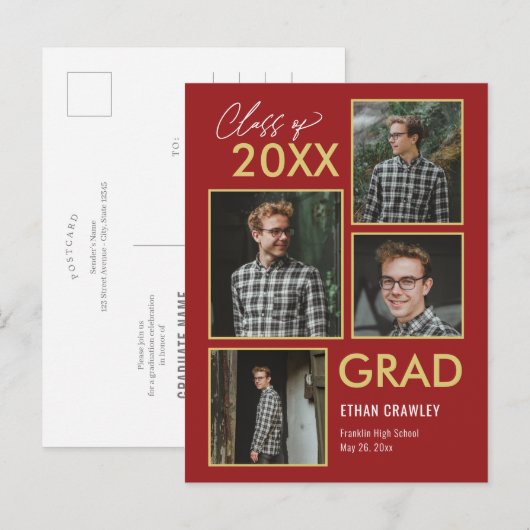 Briefkaart Stijlgalerij bewerkbaar Afstuderen (Voorkant / Achterkant)