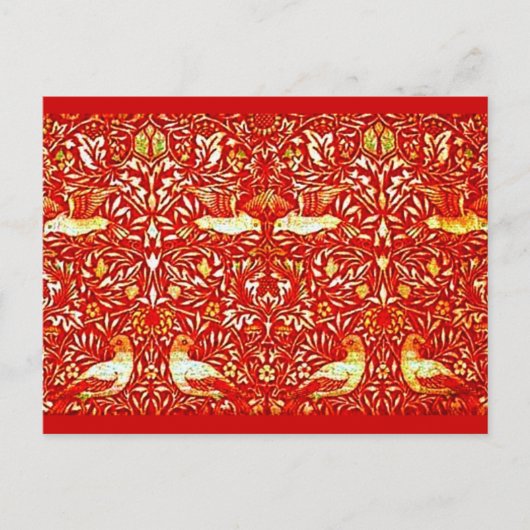 Briefkaart- Stof/Mode-William Morris 6 Briefkaart (Voorkant)
