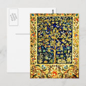 Briefkaart- Stof/Mode-William Morris 9 Briefkaart (Voorkant / Achterkant)
