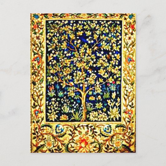 Briefkaart- Stof/Mode-William Morris 9 Briefkaart (Voorkant)
