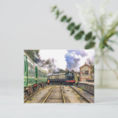 Briefkaart stoomtrein (Staand voorkant)