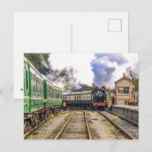 Briefkaart stoomtrein (Voorkant / Achterkant)