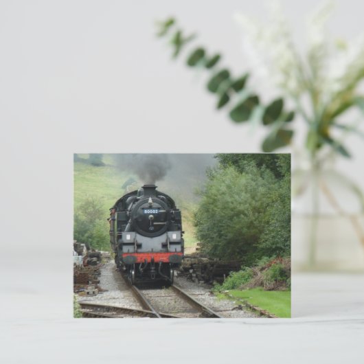 Briefkaart stoomtrein (Staand voorkant)