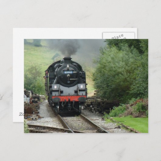 Briefkaart stoomtrein (Voorkant / Achterkant)