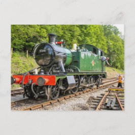 Briefkaart stoomtrein