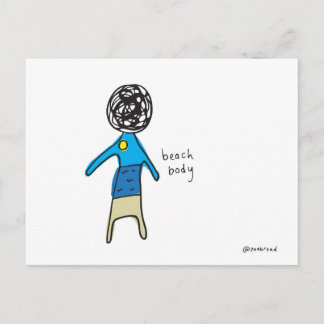 briefkaart strandlichaam