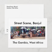 Briefkaart, Street Scene, Banjul Briefkaart (Voorkant / Achterkant)
