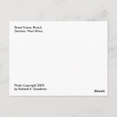 Briefkaart, Street Scene, Banjul Briefkaart (Achterkant)