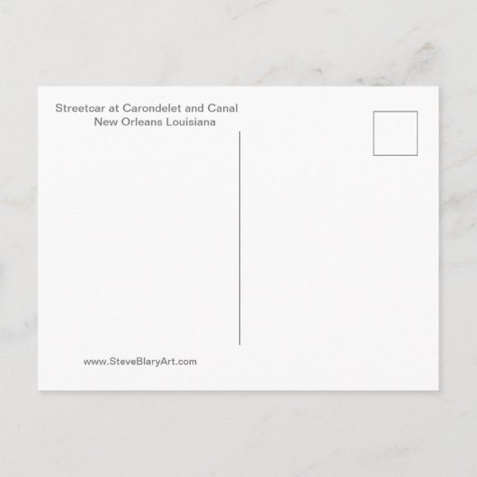 Briefkaart Streetcar (Achterkant)