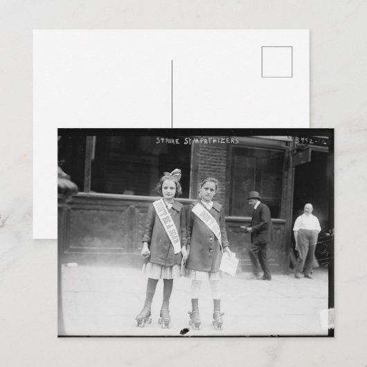Briefkaart Strike Sympathizers (Voorkant / Achterkant)