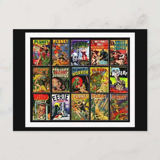 Briefkaart Stripboek Hoesjes (Voorkant)