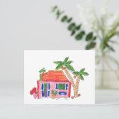 Briefkaart Striped Roof House (Staand voorkant)