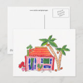 Briefkaart Striped Roof House (Voorkant / Achterkant)