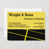 Briefkaart — striping van de parkeerpartij (Voorkant / Achterkant)