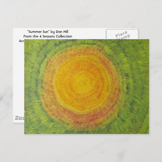 briefkaart "Summer Sun" (Voorkant / Achterkant)